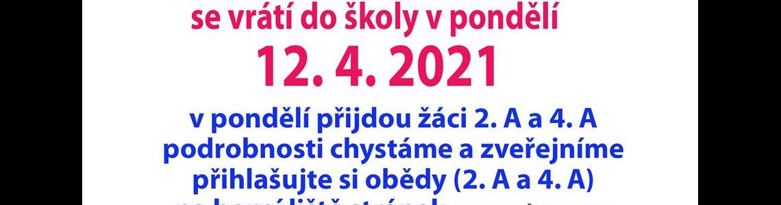 NÁVRAT ŽÁKŮ DO ŠKOLY BUDE VE ZLÍNSKÉM KRAJI 12. 4. 2021